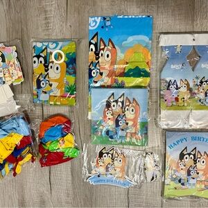New Bluey Themed Kids Party Supplies Set